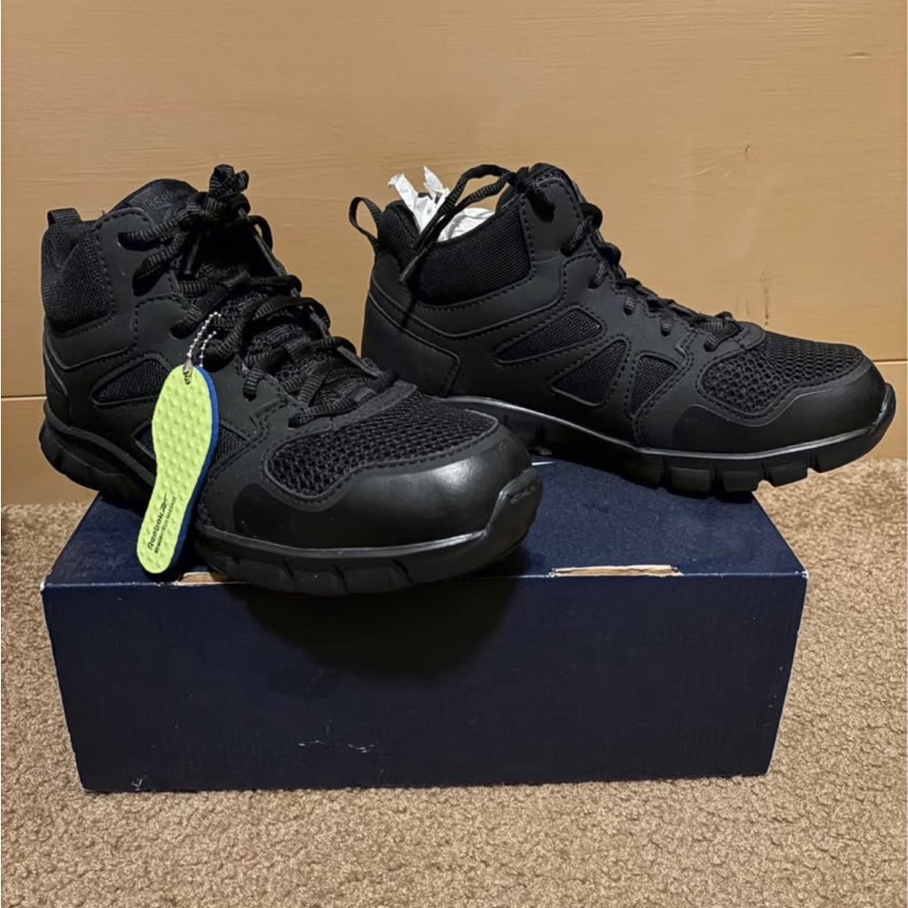 Reebok Black Men's Sublite Cushion Tactical Shoe mid-cut